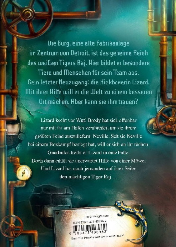 Buchcover und Innenansicht für das Buch: Stadt der bösen Tiere, Band 1 - Die Burg