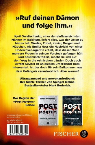 Buchcover und Innenansicht für das Buch: Post Mortem- Herzen aus Wut